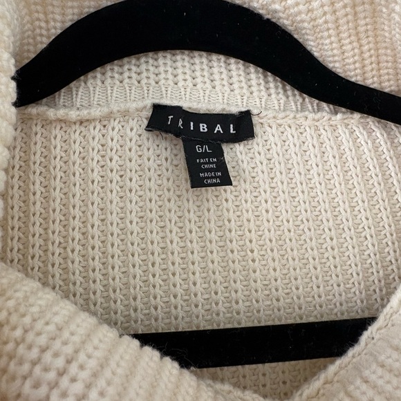 Tribal Multicolor Cowl Neck Sweater - Picture 2 of 6